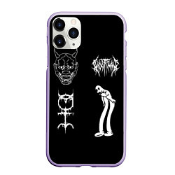 Чехол iPhone 11 Pro матовый Ghostemane: Mercury Sign, цвет: 3D-светло-сиреневый
