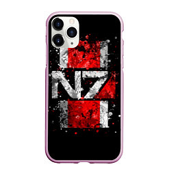 Чехол iPhone 11 Pro матовый Mass Effect N7