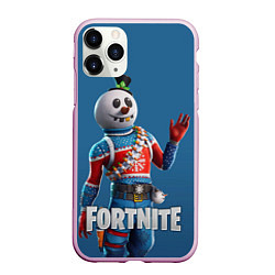 Чехол iPhone 11 Pro матовый FORTNITE, цвет: 3D-розовый