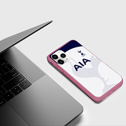 Чехол iPhone 11 Pro матовый ФК Тоттенхэм, цвет: 3D-малиновый — фото 2