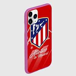 Чехол iPhone 11 Pro матовый ФК Атлетико Мадрид, цвет: 3D-фиолетовый — фото 2