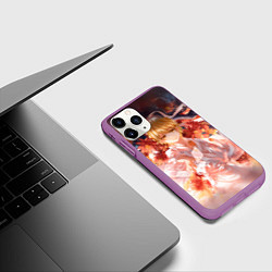 Чехол iPhone 11 Pro матовый Бездомный Бог, цвет: 3D-фиолетовый — фото 2