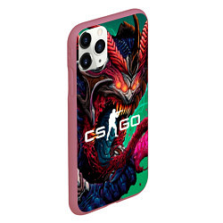 Чехол iPhone 11 Pro матовый CS GO hyper beast skin, цвет: 3D-малиновый — фото 2