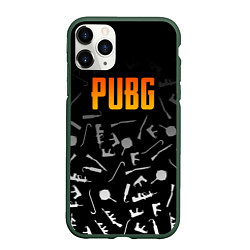 Чехол iPhone 11 Pro матовый PUBG Master, цвет: 3D-темно-зеленый