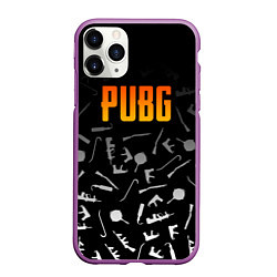 Чехол iPhone 11 Pro матовый PUBG Master, цвет: 3D-фиолетовый