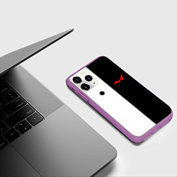 Чехол iPhone 11 Pro матовый MONOKUMA Eyes, цвет: 3D-фиолетовый — фото 2