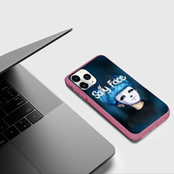 Чехол iPhone 11 Pro матовый Sally Face, цвет: 3D-малиновый — фото 2
