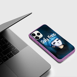 Чехол iPhone 11 Pro матовый Sally Face, цвет: 3D-фиолетовый — фото 2