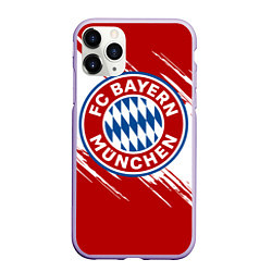 Чехол iPhone 11 Pro матовый ФК Бавария, цвет: 3D-светло-сиреневый
