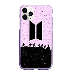 Чехол iPhone 11 Pro матовый Bangtan Boys, цвет: 3D-светло-сиреневый