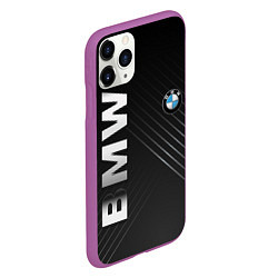 Чехол iPhone 11 Pro матовый BMW: Steel Line, цвет: 3D-фиолетовый — фото 2