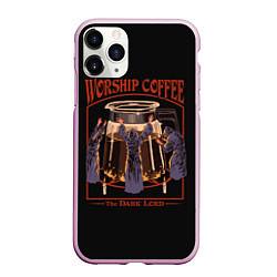Чехол iPhone 11 Pro матовый Worship Coffee, цвет: 3D-розовый