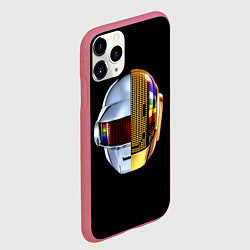 Чехол iPhone 11 Pro матовый Daft Punk: Smile Helmet, цвет: 3D-малиновый — фото 2