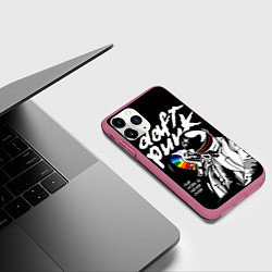 Чехол iPhone 11 Pro матовый Daft Punk: Our work is never over, цвет: 3D-малиновый — фото 2
