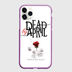 Чехол iPhone 11 Pro матовый Dead by April, цвет: 3D-фиолетовый