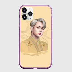 Чехол iPhone 11 Pro матовый Park Jimin, цвет: 3D-фиолетовый