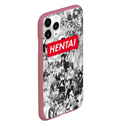 Чехол iPhone 11 Pro матовый HENTAI, цвет: 3D-малиновый — фото 2