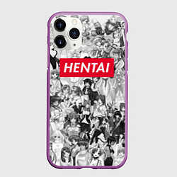 Чехол iPhone 11 Pro матовый HENTAI, цвет: 3D-фиолетовый