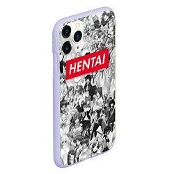 Чехол iPhone 11 Pro матовый HENTAI, цвет: 3D-светло-сиреневый — фото 2