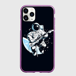 Чехол iPhone 11 Pro матовый Space rock, цвет: 3D-фиолетовый