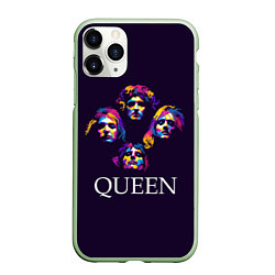 Чехол iPhone 11 Pro матовый Queen: Fan Art, цвет: 3D-салатовый