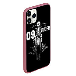 Чехол iPhone 11 Pro матовый 09 Rider, цвет: 3D-малиновый — фото 2