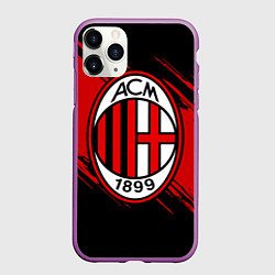 Чехол iPhone 11 Pro матовый ACM 1899, цвет: 3D-фиолетовый