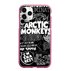 Чехол iPhone 11 Pro матовый Arctic Monkeys: I'm in a Vest, цвет: 3D-малиновый