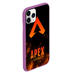 Чехол iPhone 11 Pro матовый Apex Legends: Orange Flame, цвет: 3D-фиолетовый — фото 2