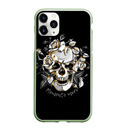 Чехол iPhone 11 Pro матовый Memento Mori, цвет: 3D-салатовый