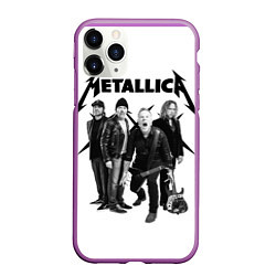 Чехол iPhone 11 Pro матовый Metallica, цвет: 3D-фиолетовый