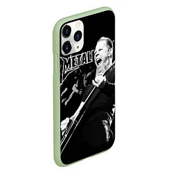 Чехол iPhone 11 Pro матовый Metallica, цвет: 3D-салатовый — фото 2