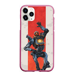 Чехол iPhone 11 Pro матовый Apex Legends: Pathfinder, цвет: 3D-малиновый