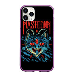 Чехол iPhone 11 Pro матовый Mastodon: Demonic Cat, цвет: 3D-фиолетовый