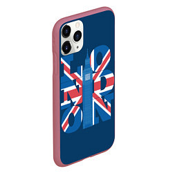 Чехол iPhone 11 Pro матовый London: Great Britain, цвет: 3D-малиновый — фото 2