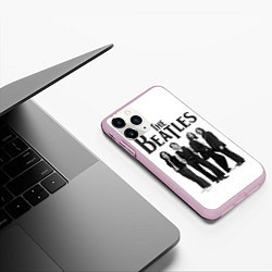 Чехол iPhone 11 Pro матовый The Beatles: White Side, цвет: 3D-розовый — фото 2