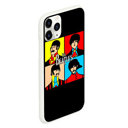 Чехол iPhone 11 Pro матовый The Beatles: Pop Art, цвет: 3D-белый — фото 2