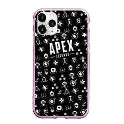 Чехол iPhone 11 Pro матовый Apex Legends: Black Pattern