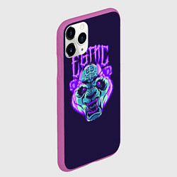 Чехол iPhone 11 Pro матовый Evil Panda, цвет: 3D-фиолетовый — фото 2