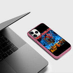 Чехол iPhone 11 Pro матовый Iron Maiden: Great Britain Warriors, цвет: 3D-малиновый — фото 2