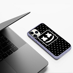 Чехол iPhone 11 Pro матовый Marshmelo Black, цвет: 3D-светло-сиреневый — фото 2