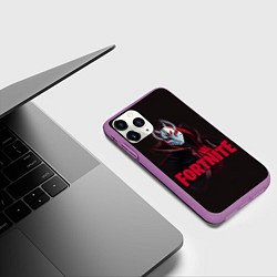 Чехол iPhone 11 Pro матовый Fortnite, цвет: 3D-фиолетовый — фото 2