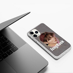 Чехол iPhone 11 Pro матовый BTS JungKook, цвет: 3D-белый — фото 2