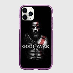 Чехол iPhone 11 Pro матовый God of War, цвет: 3D-фиолетовый