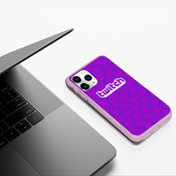 Чехол iPhone 11 Pro матовый Twitch Online, цвет: 3D-розовый — фото 2
