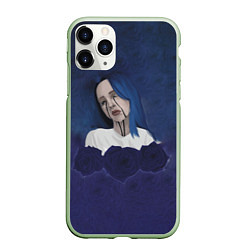 Чехол iPhone 11 Pro матовый Billie Eilish: Flowers, цвет: 3D-салатовый