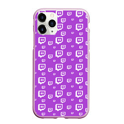 Чехол iPhone 11 Pro матовый Twitch: Violet Pattern, цвет: 3D-розовый