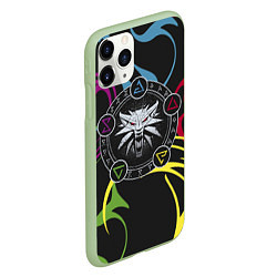 Чехол iPhone 11 Pro матовый Сила Ведьмака, цвет: 3D-салатовый — фото 2