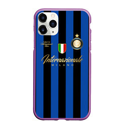 Чехол iPhone 11 Pro матовый Internazionale Milano, цвет: 3D-фиолетовый