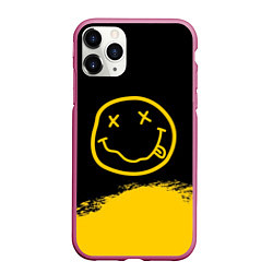 Чехол iPhone 11 Pro матовый NIRVANA, цвет: 3D-малиновый